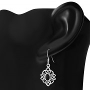 Black Onyx Celtic Knot Earrings - e397h